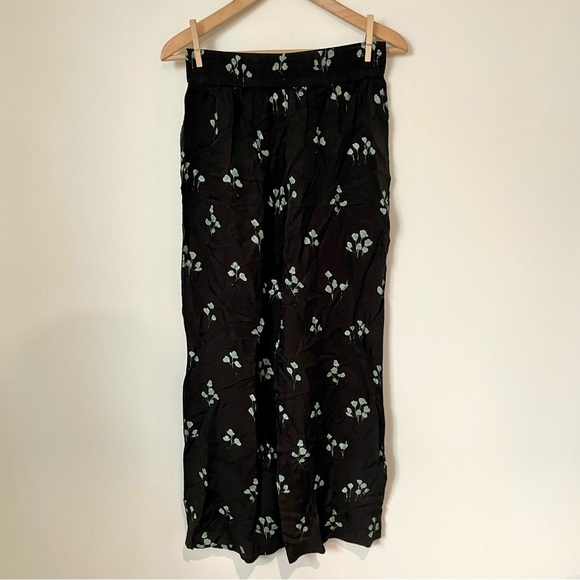 Aritzia Wilfred Aries Pant Black Aqua Pull On Wide Leg Size Small - Picture 2 of 8
